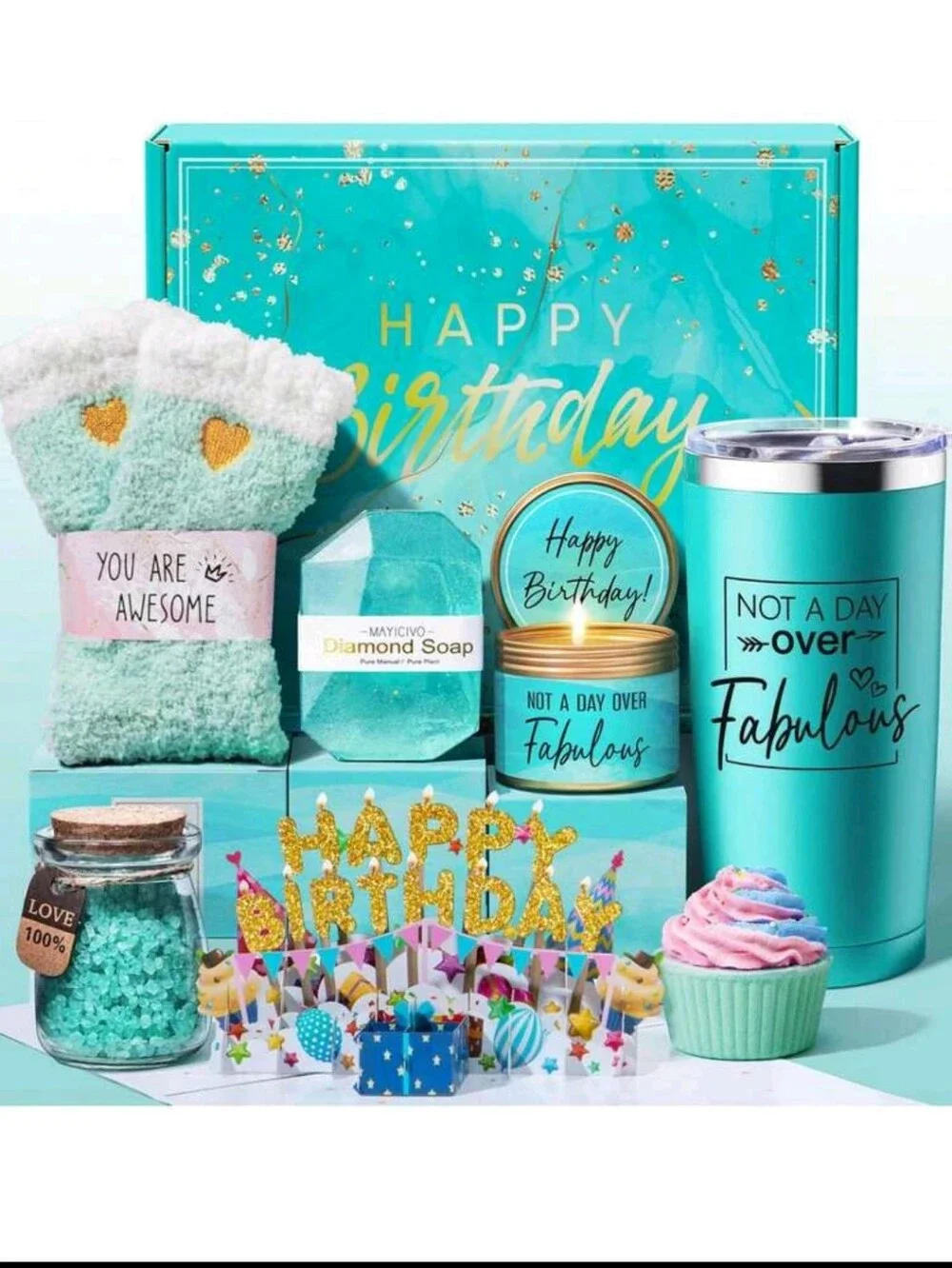 Birthday Gift Set - Turquoise Blue Home Party Supplies